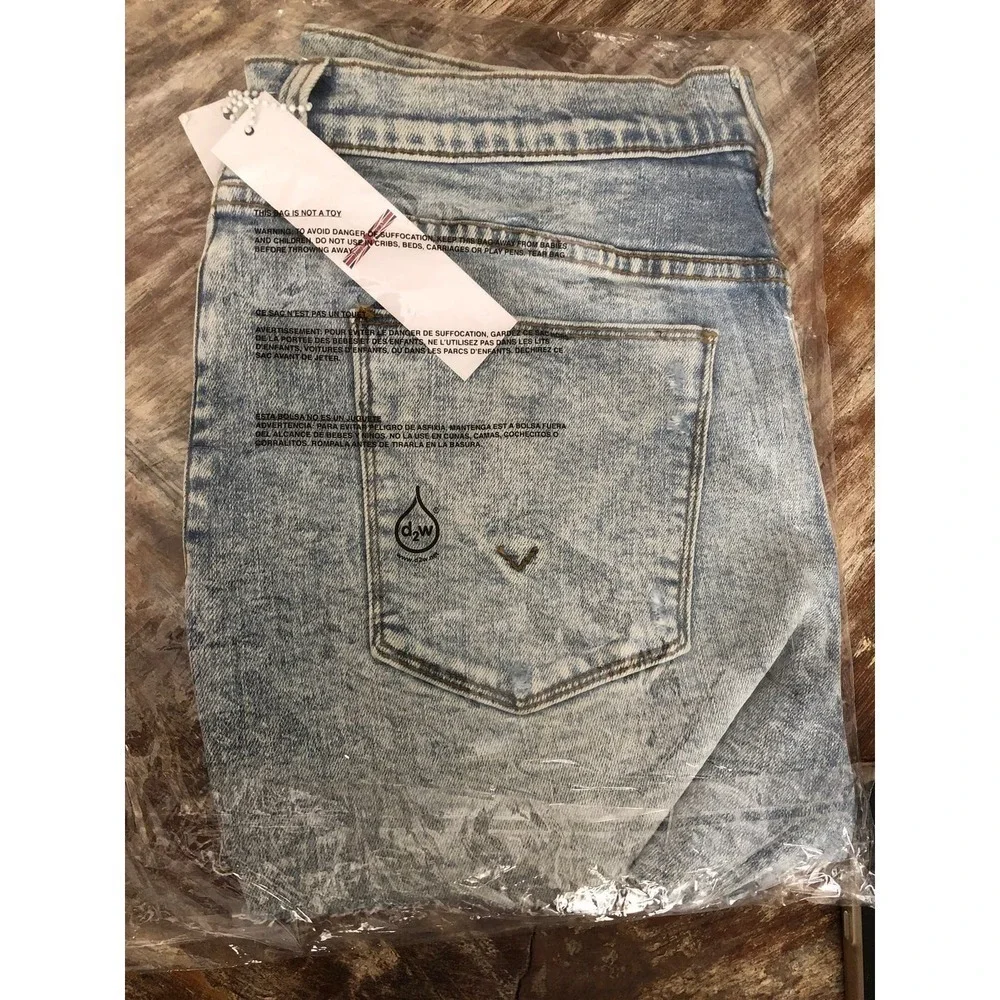 Hudson Gracie Shorts Mid Rise Cut Off Short Distressed Denim Alexandria NWT 32